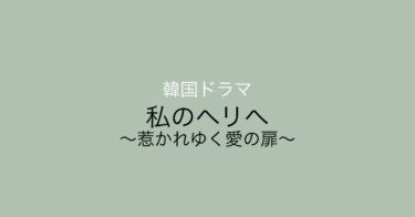 韓国最新ドラマ『私のヘリへ〜惹かれゆく愛の扉〜』の視聴スタート！